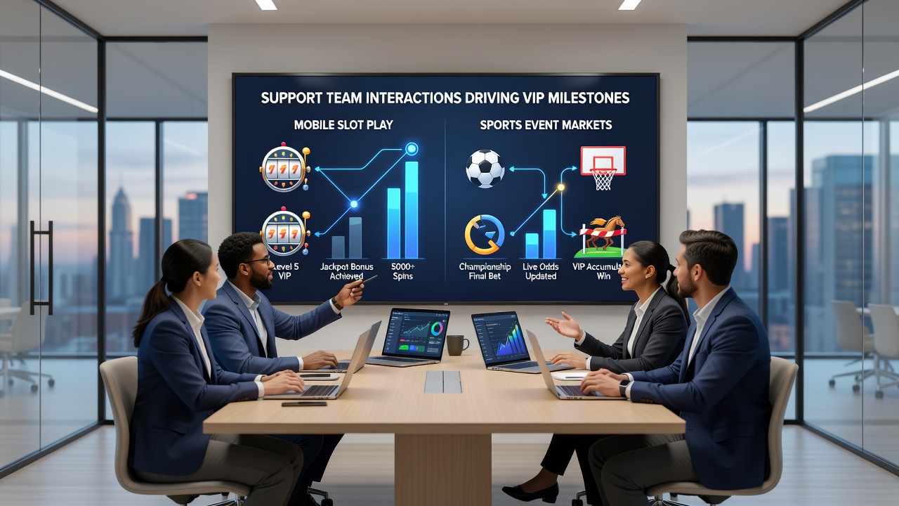 Support interaction screenshot showing VIP milestone tracker for sports betting on mobile device