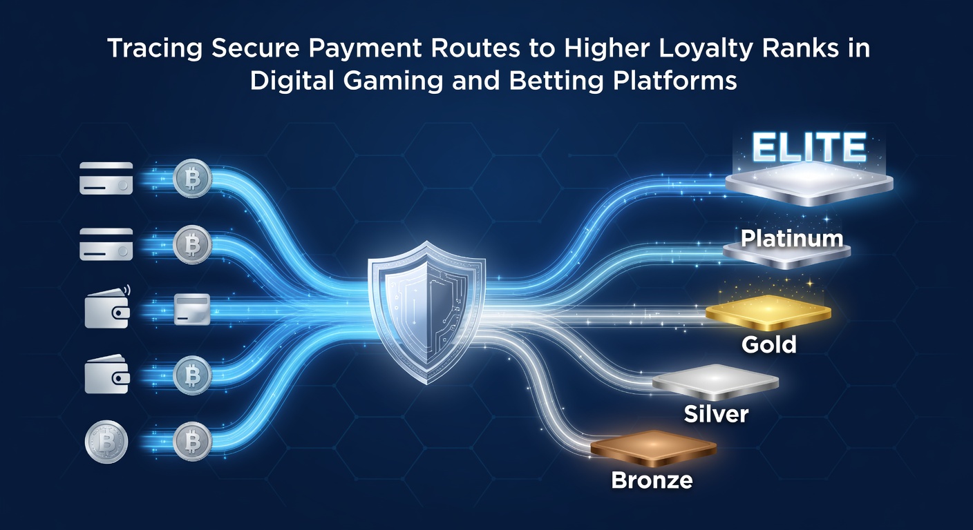 Illustration of encrypted payment pathways connecting to loyalty rank progression in mobile gaming interfaces